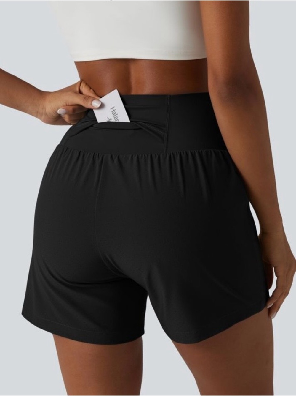 XLARGE.(LONG). HALARA SOFTLY ZERO 2 IN 1 YOGA SHORTS 5”